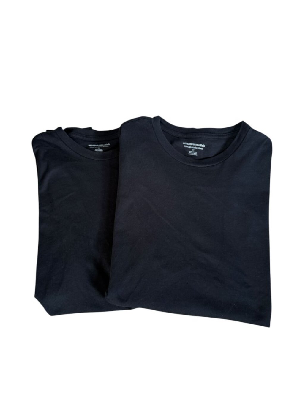 Amazon Essentials 2/$10 men's black short sleeve crewneck t-shirts medium slim